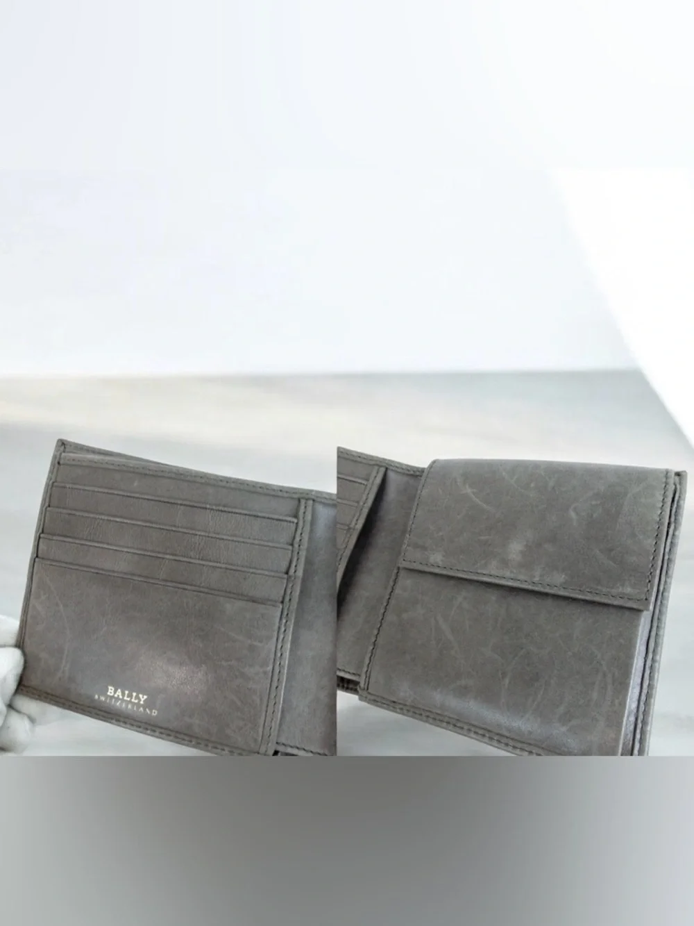 BALLY Signature Stripe Leather Bifold Wallet 🖤